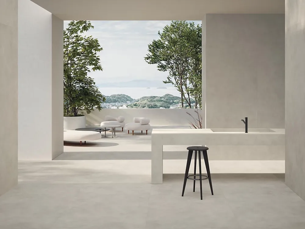 Ro'Ma Carrelage Carrelage Mural Effet Béton<Carrelage effet Béton Gris Argile 278x120x0,6 cm Mat Stavira - Mur intérieur (vendu par carton de 3,336 m²) -