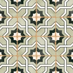 Ro'Ma Carrelage Carrelage Sol Effet Carreaux De Ciment<Carrelage effet Carreau ciment Noreza Vert 12,4x12,4x0,8 cm Serano - Sol et mur intérieur -