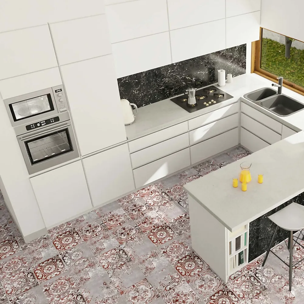 Ro'Ma Carrelage Carrelage effet Carreau ciment Abrera 20x20x1,1 cm Cemira - Sol et mur intérieur (vendu au m²) -- Carrelage Sol Pour Cuisine