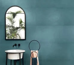 Ro'Ma Carrelage Carrelage Mural Uni<Carrelage effet Enduit Bleu Brume 120x50x0,85 cm Mat Calviro - Mur intérieur (vendu par carton de 1,8 m²) -