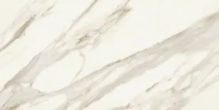Ro'Ma Carrelage Carrelage effet Marbre Blanc Calacatta Sublime 120x60x0,6 cm Brillant Orsiano - Sol et mur intérieur (vendu par carton de 2,16 m²)- Carrelage Sol Effet Marbre