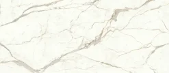 Ro'Ma Carrelage Carrelage effet Marbre Blanc Calacatta Prima Bookmatch B 278x120x0,6 cm Brillant Faventa - Mur intérieur (vendu par carton de 3,33- Carrelage Mural Effet Marbre