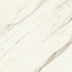 Ro'Ma Carrelage Carrelage effet Marbre Blanc Calacatta Sublime 120x120x0,9 cm Brillant Orsiano - Sol et mur intérieur (vendu par carton de 2,88 m²- Carrelage Sol Effet Marbre