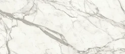Ro'Ma Carrelage Carrelage effet Marbre Blanc Calacatta Majestic Bookmatch B 278x120x0,6 cm Brillant Faventa - Mur intérieur (vendu par carton de 3- Carrelage Mural Effet Marbre