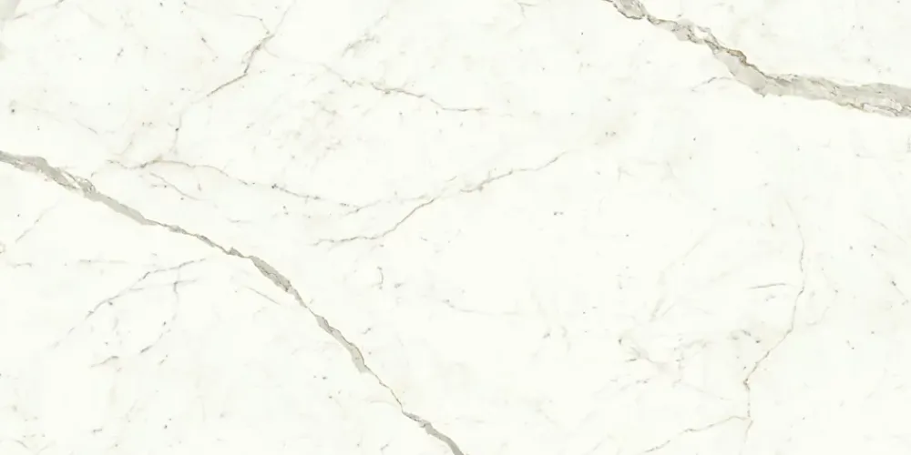 Ro'Ma Carrelage Carrelage Mural Pour Douche<Carrelage effet Marbre Blanc Calacatta Prima 240x120x0,9 cm Brillant Faventa - Mur intérieur (vendu par carton de 2,88 m²) - RO'MA