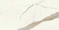 Ro'Ma Carrelage Carrelage effet Marbre Blanc Calacatta Alba 120x60x0,9 cm Brillant Montira - Sol et mur intérieur (vendu par carton de 1,44 m²) -- Carrelage Sol Effet Marbre