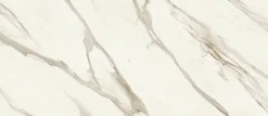 Ro'Ma Carrelage Carrelage effet Marbre Blanc Calacatta Sublime 278x120x0,6 cm Brillant Orsiano - Mur intérieur (vendu par carton de 3,336 m²) - RO- Carrelage Mural Effet Marbre