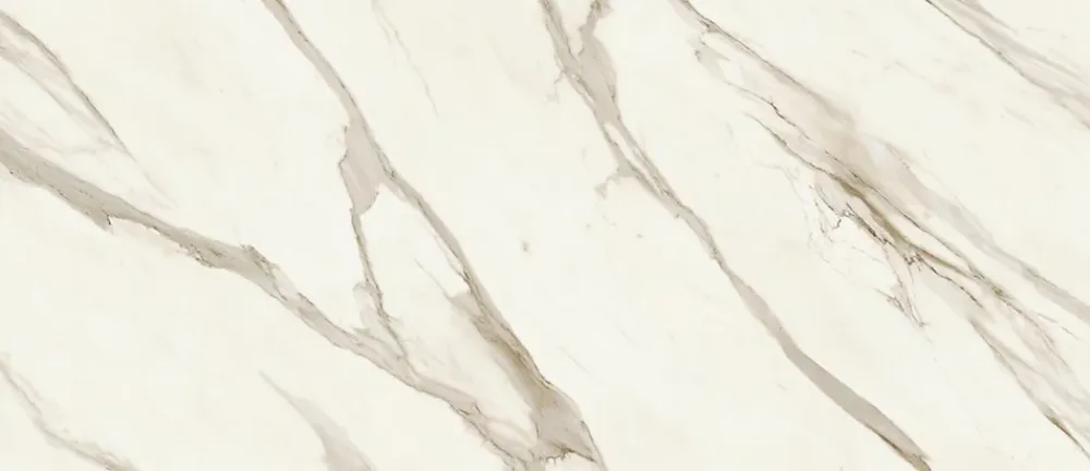 Ro'Ma Carrelage Carrelage effet Marbre Blanc Calacatta Sublime 278x120x0,6 cm Brillant Orsiano - Mur intérieur (vendu par carton de 3,336 m²) - RO- Carrelage Mural Effet Marbre