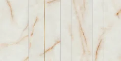 Ro'Ma Carrelage Carrelage effet Marbre Blanc Cristallo Ridge 118,2x59,5x0,9 cm Velours Sorvella - Mur intérieur (vendu par carton de 0,70329 m²) -- Carrelage Mural Effet Marbre