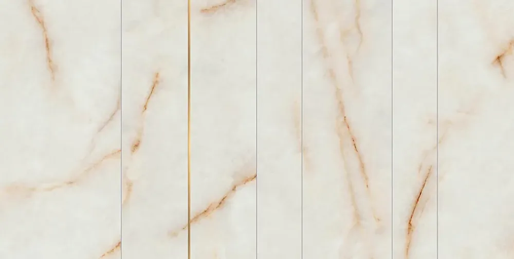 Ro'Ma Carrelage Carrelage effet Marbre Blanc Cristallo Ridge 118,2x59,5x0,9 cm Velours Sorvella - Mur intérieur (vendu par carton de 0,70329 m²) -- Carrelage Mural Effet Marbre