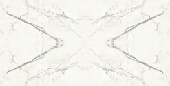 Ro'Ma Carrelage Carrelage Sol Effet Marbre<Carrelage effet Marbre Blanc Calacatta Majestic Bookmatch 150x75x0,9 cm Brillant Faventa - Sol et mur intérieur (vendu par carton