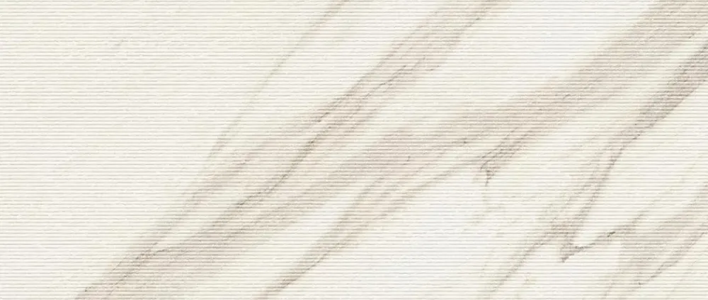 Ro'Ma Carrelage Carrelage effet Marbre 3D Blanc Calacatta Sublime Stripe 120x50x0,85 cm Mat Venerio - Mur intérieur (vendu par carton de 1,8 m²) -- Carrelage Mural Effet Marbre