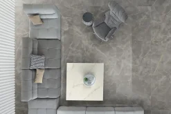 Ro'Ma Carrelage Carrelage effet Marbre Gris Titan 120x120x0,9 cm Brillant Montira - Sol et mur intérieur (vendu par carton de 2,88 m²) - RO'MA CAR- Carrelage Sol Pour Pièce À Vivre|Carrelage Sol Effet Marbre