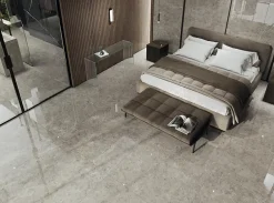 Ro'Ma Carrelage Carrelage Mural Effet Marbre<Carrelage effet Marbre Gris Impérial 240x120x0,9 cm Brillant Orsiano - Mur intérieur (vendu par carton de 2,88 m²) - RO'MA CARRELA