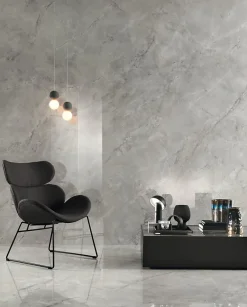 Ro'Ma Carrelage Carrelage Mural Effet Marbre<Carrelage effet Marbre Gris Mist 278x120x0,6 cm Brillant Montira - Mur intérieur (vendu par carton de 3,336 m²) -