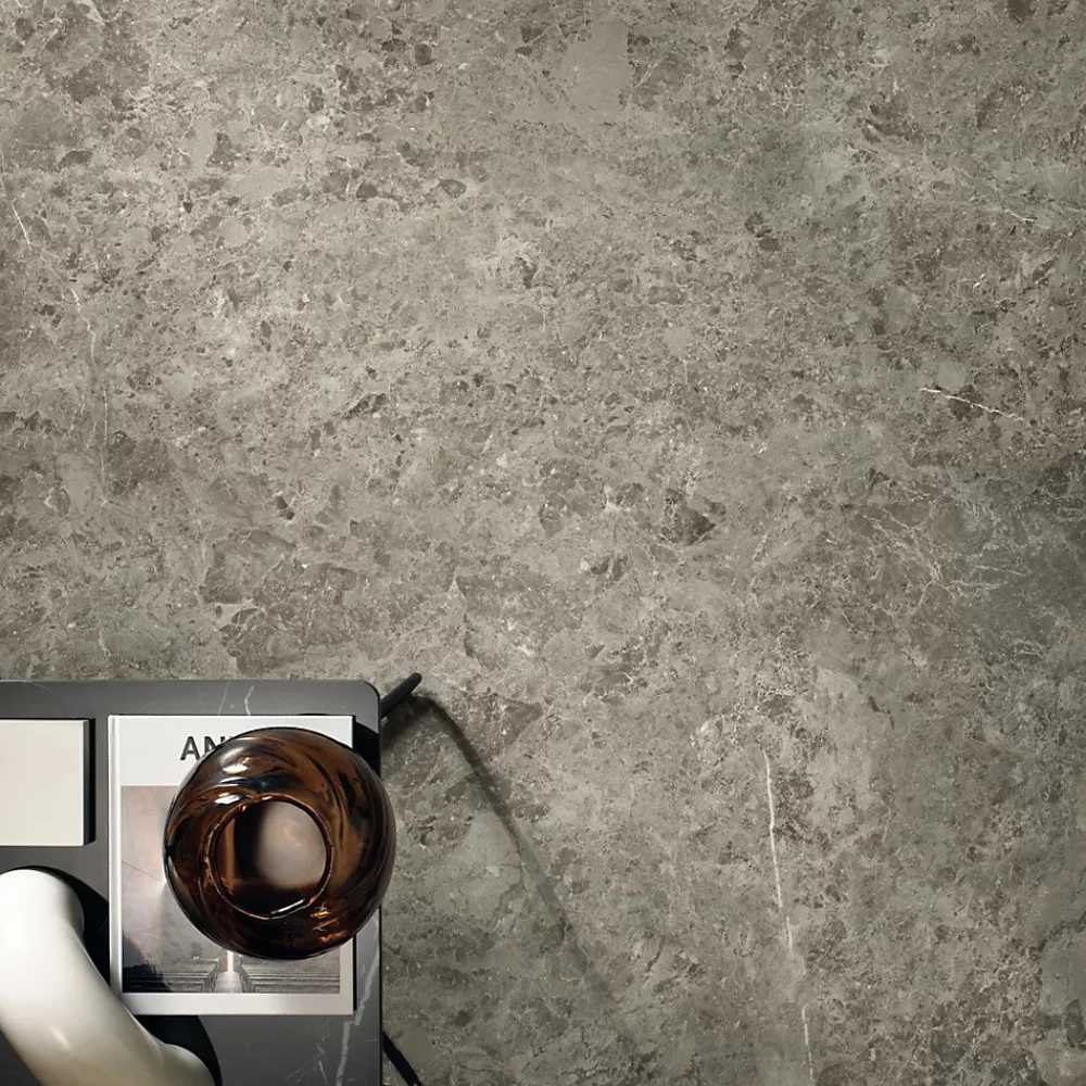 Ro'Ma Carrelage Carrelage effet Marbre Gris Impérial 120x120x0,9 cm Velours Orsiano - Sol et mur intérieur (vendu par carton de 2,88 m²) - RO'MA C- Carrelage Sol Effet Marbre