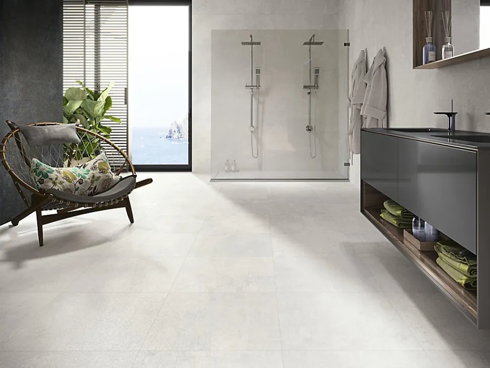 Tinker Carrelage Sol Effet Métal<Carrelage Effet métal Roof blanc Lappato 60x60 cm