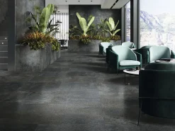 Tinker Carrelage Effet métal Roof noir Lappato 80x80 cm- Carrelage Sol Effet Métal