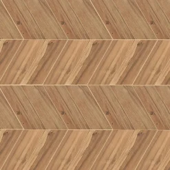 Ro'Ma Carrelage Carrelage effet Parquet Bois Chêne Ambre Chevron Pointe de Hongrie 35x34,5x0,95 cm Mat Tarina - Sol et mur intérieur (vendu par ca- Carrelage Sol Effet Bois