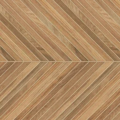 Ro'Ma Carrelage Carrelage effet Parquet Bois Chêne Ambre Stripe Chevron Pointe de Hongrie 74x22,2x0,95 cm Mat Tarina - Sol et mur intérieur (vendu- Carrelage Sol Effet Bois