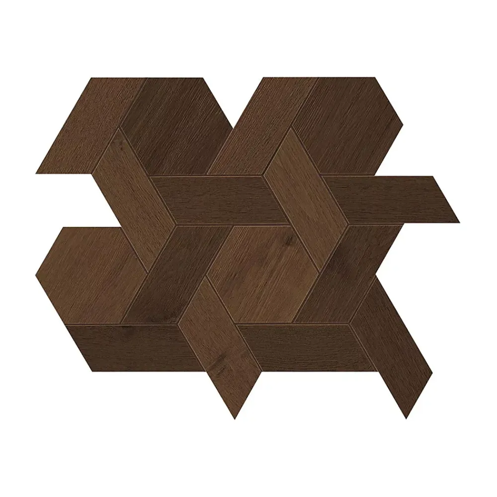 Ro'Ma Carrelage Carrelage effet Parquet Bois Chêne Cuir Mix 40x34,6x0,95 cm Mat Lorenta - Sol et mur intérieur (vendu par carton de 0,83 m²) - RO'- Carrelage Sol Effet Bois
