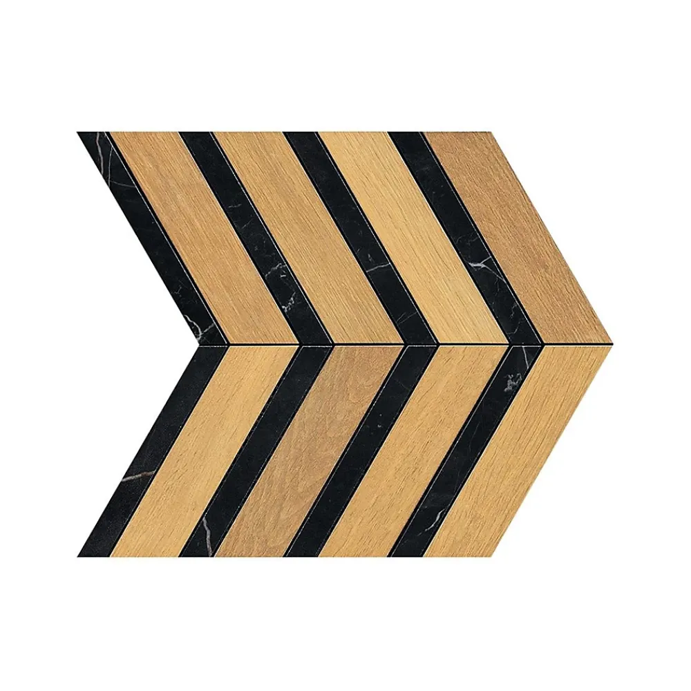Ro'Ma Carrelage Carrelage Sol Effet Bois<Carrelage effet Parquet Bois Chêne Brut Chevron Pointe de Hongrie 29,4x28,7x0,95 cm Mat Lorenta - Sol et mur intérieur (vendu par