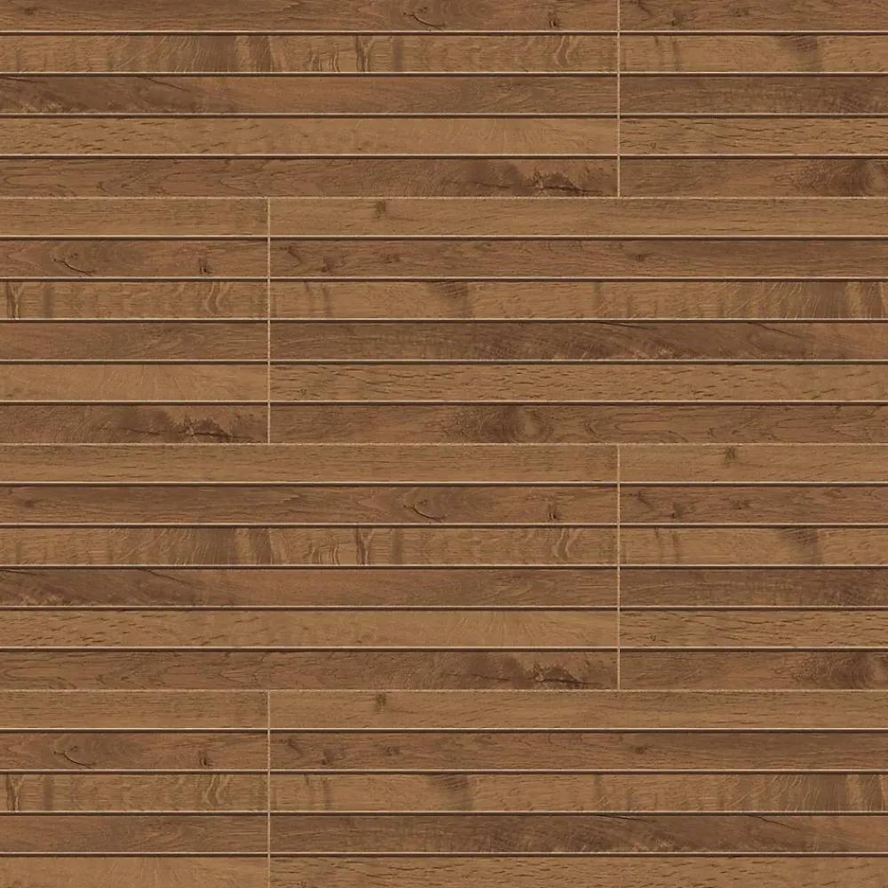 Ro'Ma Carrelage Carrelage effet Parquet Bois Chêne Cognac Stripe 75x18,5x0,9 cm Mat Lorenta - Sol et mur intérieur (vendu par carton de 0,555 m²)- Carrelage Sol Effet Bois
