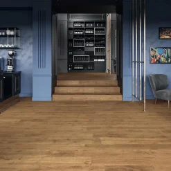Ro'Ma Carrelage Carrelage effet Parquet Bois Chêne Cognac 150x18,5x0,9 cm Mat Lorenta - Sol et mur intérieur (vendu par carton de 1,11 m²) - RO'MA- Carrelage Sol Effet Bois
