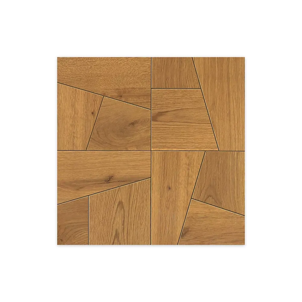 Ro'Ma Carrelage Carrelage effet Parquet Bois Chêne Caramel Quadra 56,1x56,1x0,95 cm Mat Bravino - Sol et mur intérieur (vendu par carton de 0,629- Carrelage Sol Effet Bois