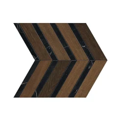 Ro'Ma Carrelage Carrelage effet Parquet Bois Chêne Cuir Chevron Pointe de Hongrie 29,4x28,7x0,95 cm Mat Lorenta - Sol et mur intérieur (vendu par- Carrelage Sol Effet Bois