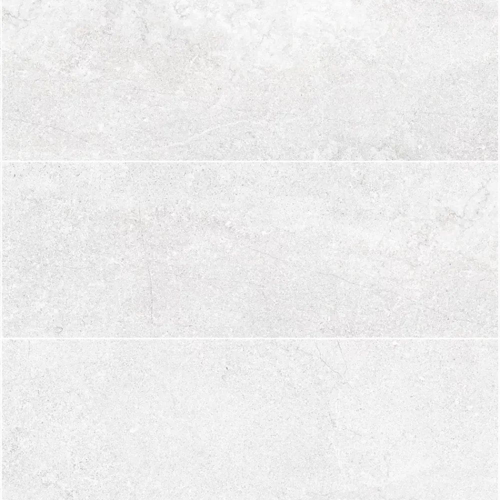 Ro'Ma Carrelage Carrelage effet Pierre Blanc Perle 100x33,3x0,86 cm Luzerio - Mur intérieur -- Carrelage Mural Effet Pierre