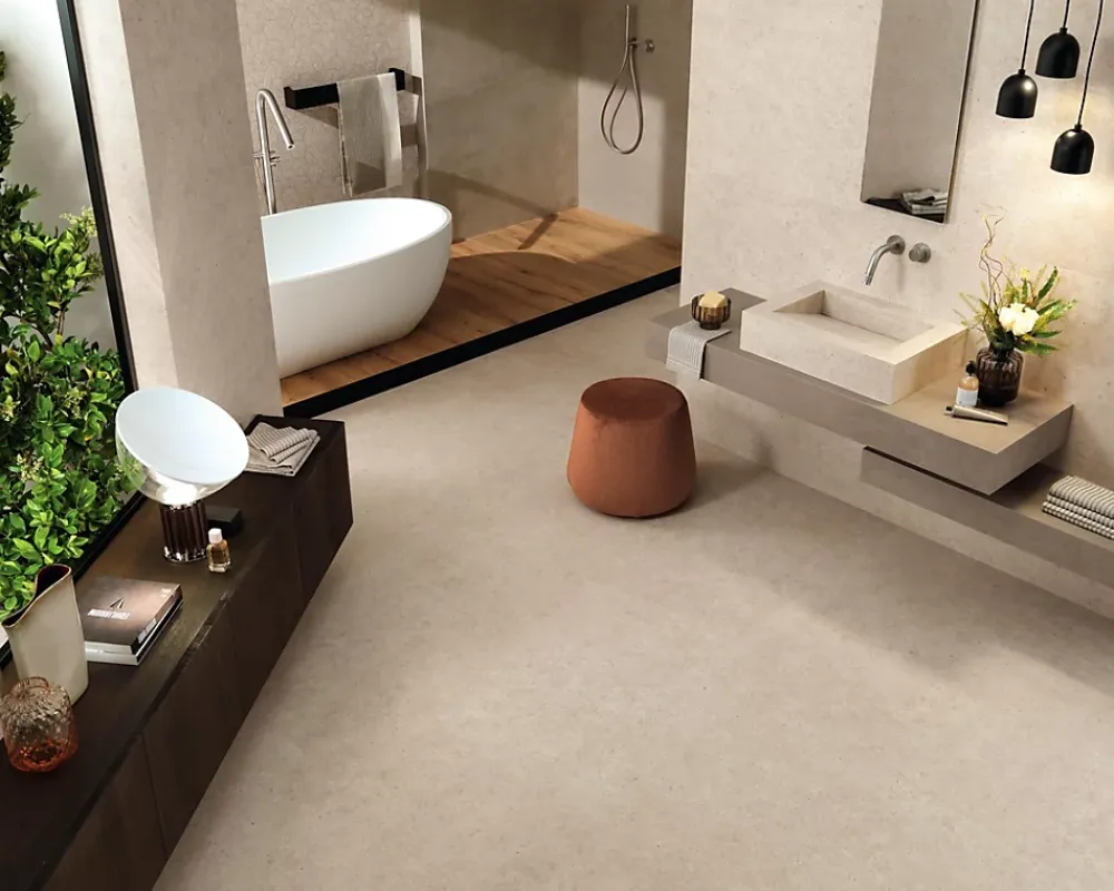Ro'Ma Carrelage Carrelage Sol Effet Pierre<Carrelage effet Pierre Calcaire Beige Ivoire 120x120x0,9 cm Mat Domella - Sol et mur intérieur (vendu par carton de 2,88 m²) - RO'