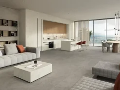 Ro'Ma Carrelage Carrelage effet Pierre Calcaire Gris Brume 278x120x0,6 cm Mat Rocalta - Mur intérieur (vendu par carton de 3,336 m²) - RO'MA CARRE- Carrelage Mural Effet Pierre