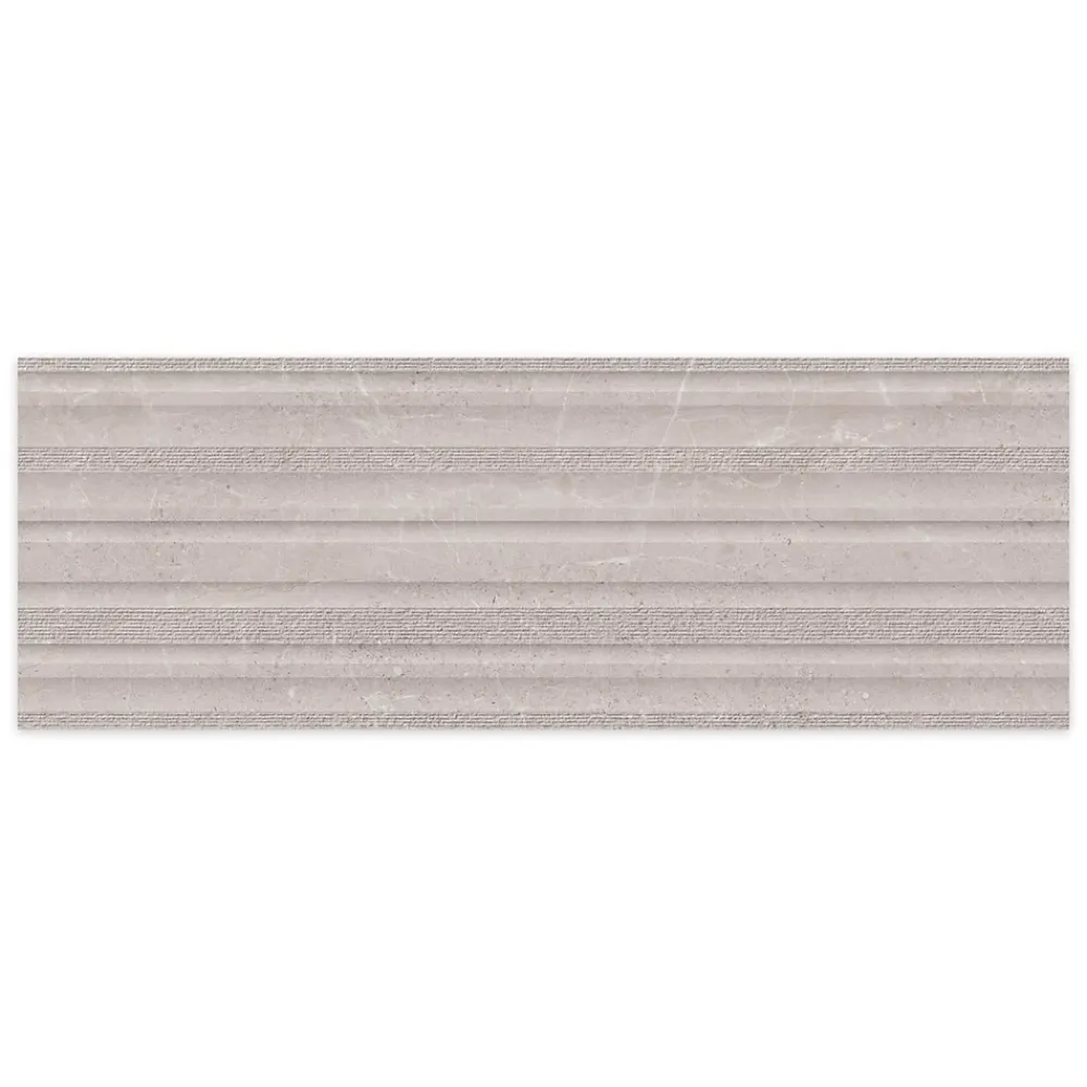 Ro'Ma Carrelage Carrelage Mural Effet Pierre<Carrelage effet Pierre 3D Gris Silver Curve 100x33,3x0,98 cm Torvane - Mur intérieur -