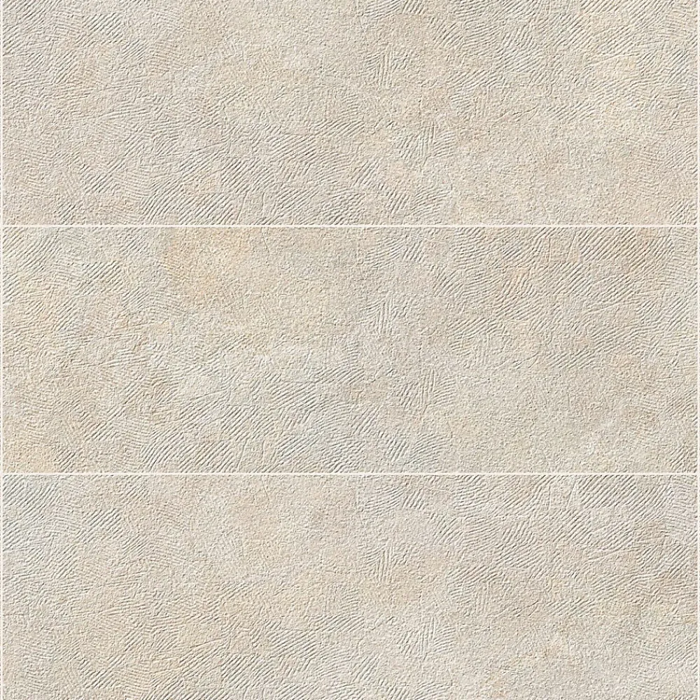 Ro'Ma Carrelage Carrelage effet Pierre 3D Beige Sable Hammered 100x33,3x0,86 cm Serdano - Mur intérieur -- Carrelage Mural Effet Pierre