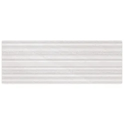 Ro'Ma Carrelage Carrelage effet Pierre 3D Gris Perle Curve 100x33,3x0,98 cm Torvane - Mur intérieur -- Carrelage Mural Effet Pierre