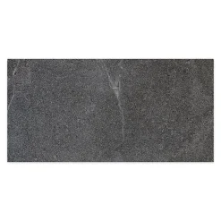 Ro'Ma Carrelage Carrelage effet Pierre Gris Anthracite 120x60x0,9 cm In&Out Luzerio - Sol et mur intérieur et Sol extérieur -- Carrelage Sol Effet Pierre