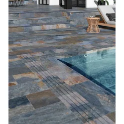 Aelle Carrelage Carrelage effet pierre naturelle de bali 30x60 cm MYK-AS BLUE- Carrelage Sol Effet Pierre