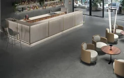 Ro'Ma Carrelage Carrelage effet Pierre Quartzite Gris Carbone 278x120x0,6 cm Mat Venturo - Mur intérieur (vendu par carton de 3,336 m²) - RO'MA CA- Carrelage Mural Effet Pierre