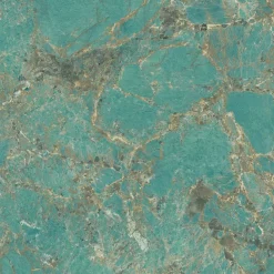 Ro'Ma Carrelage Carrelage effet Pierre Vert Amazzonite 120x120x0,9 cm Brillant Florenza - Sol et mur intérieur (vendu par carton de 2,88 m²) - RO'- Carrelage Sol Effet Pierre