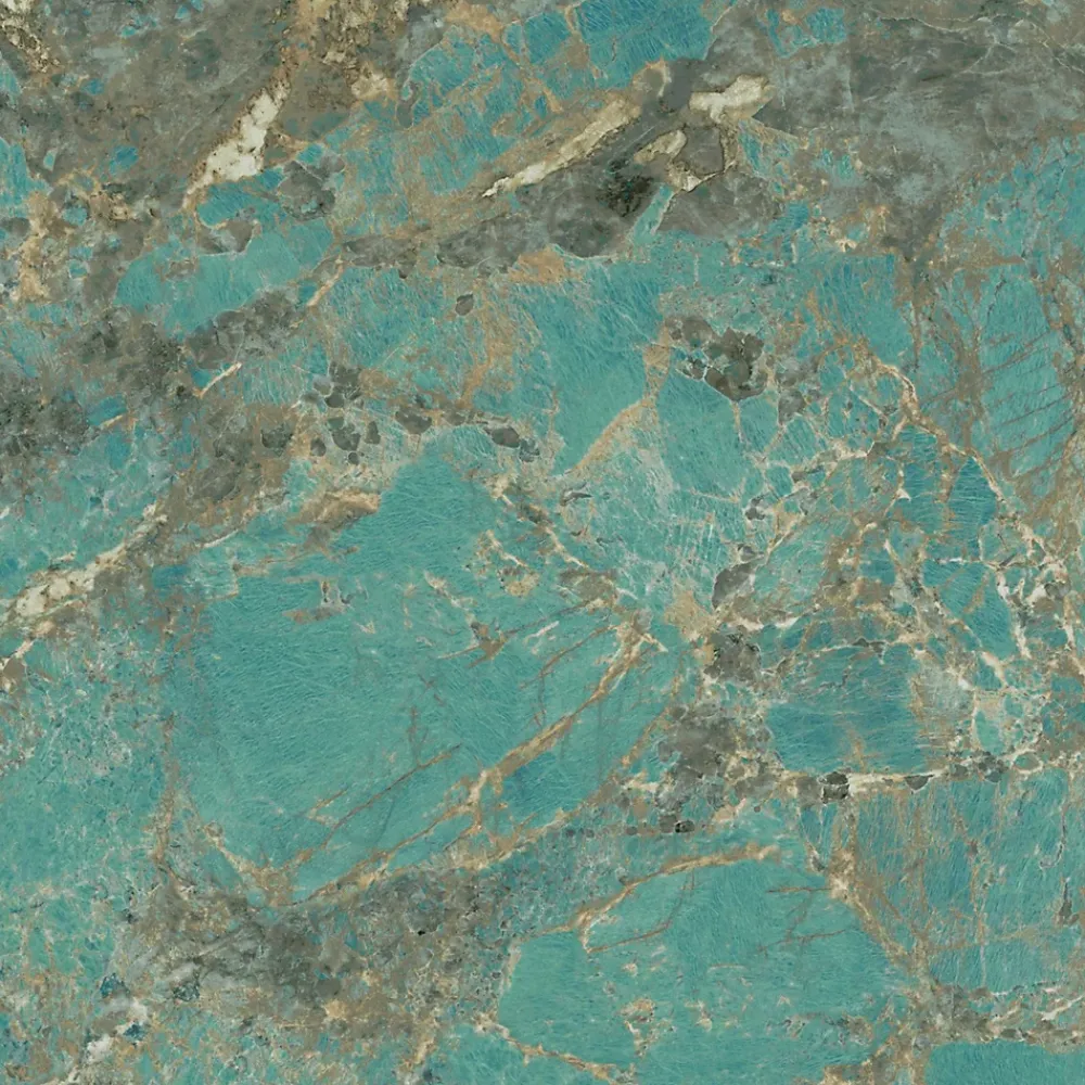 Ro'Ma Carrelage Carrelage effet Pierre Vert Amazzonite 120x120x0,9 cm Brillant Florenza - Sol et mur intérieur (vendu par carton de 2,88 m²) - RO'- Carrelage Sol Effet Pierre