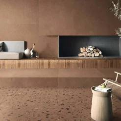 Gioia Materia Carrelage effet Terrazzo COCCIO 60x60 rectifié Terra - Les Carreaux de Jean- Carrelage Sol Effet Terrazzo