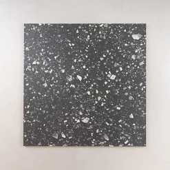 Les Carreaux De Jean  Carrelage Effet Terrazzo VENICE 60x60 Graphite - Les Carreaux de Jean- Carrelage Sol Effet Terrazzo