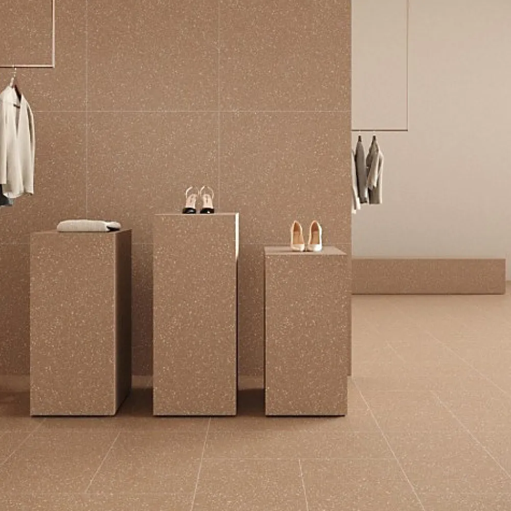 Les Carreaux De Jean Carrelage Effet Terrazzo POLS 60x60 Copper - Les Carreaux de Jean- Carrelage Sol Effet Terrazzo