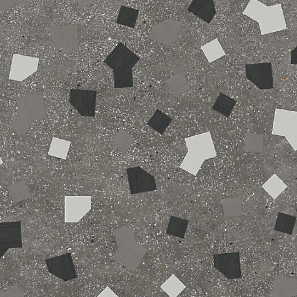 Les Carreaux De Jean Carrelage Sol Effet Terrazzo<Carrelage Effet Terrazzo RICETTA 90x90 Rectifié Graphite - Les Carreaux de Jean
