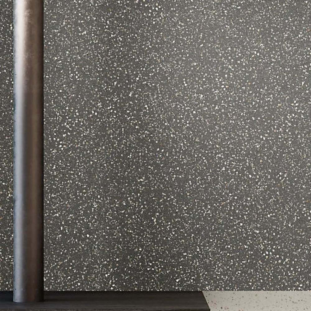 Les Carreaux De Jean Carrelage Effet Terrazzo POLS 90x90 Graphite - Les Carreaux de Jean- Carrelage Sol Effet Terrazzo