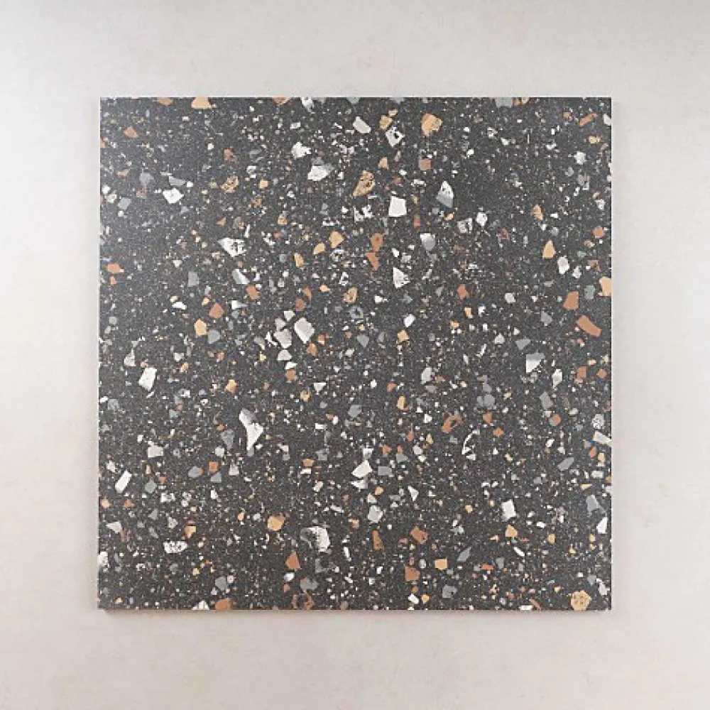 Les Carreaux De Jean Carrelage Effet Terrazzo VENICE 60x60 Earth - Les Carreaux de Jean- Carrelage Sol Effet Terrazzo