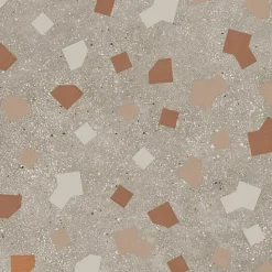 Les Carreaux De Jean  Carrelage Effet Terrazzo RICETTA 90x90 Rectifié Tortora - Les Carreaux de Jean- Carrelage Sol Effet Terrazzo