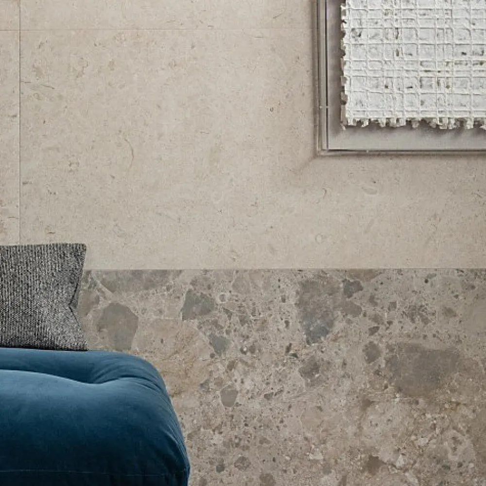 Les Carreaux De Jean Carrelage Sol Effet Terrazzo<Carrelage Effet Terrazzo - Pierre CARACTER Mix Gris 60x120 Rectifié - Les Carreaux de Jean