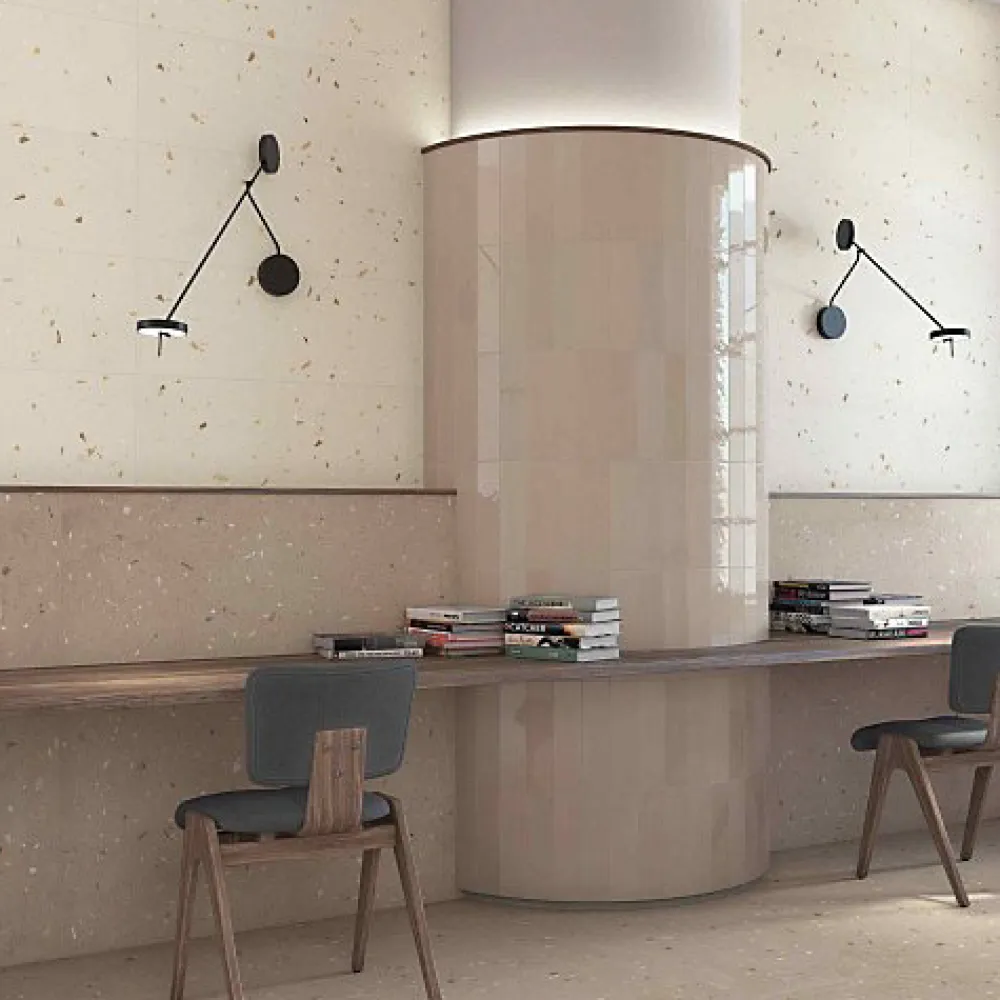 Les Carreaux De Jean Carrelage Sol Effet Terrazzo<Carrelage Effet Terrazzo CROCCANTE 120x120 Avellana - Les Carreaux de Jean